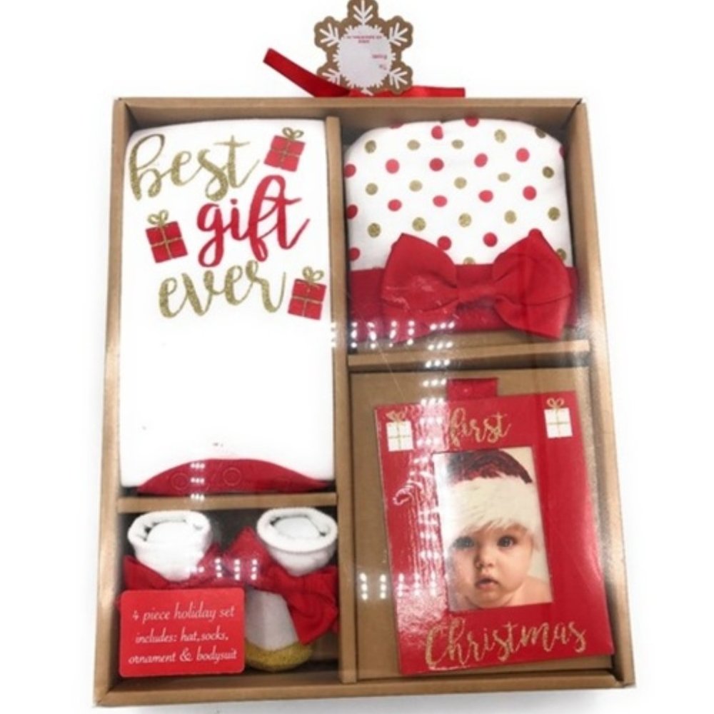 NEW BABY ESSENTIALS Best Gift Ever Set 0-6 mos. Christmas Clothes Costume NEW